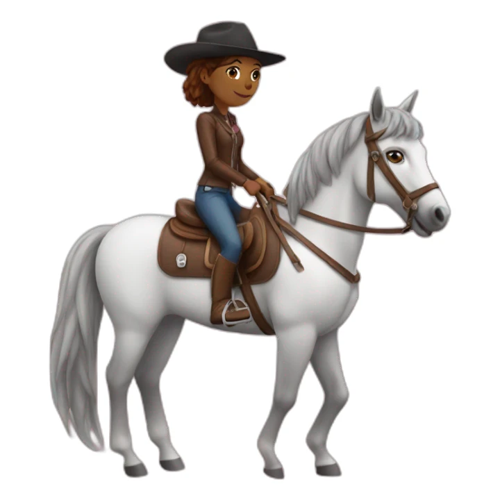 hourse-rider-girl sticker