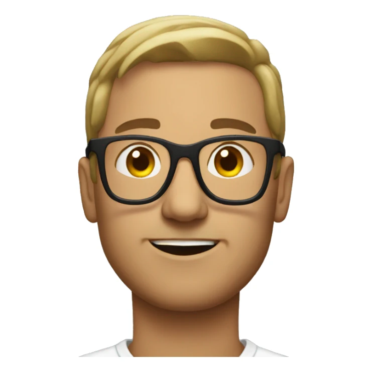 man with glases sticker