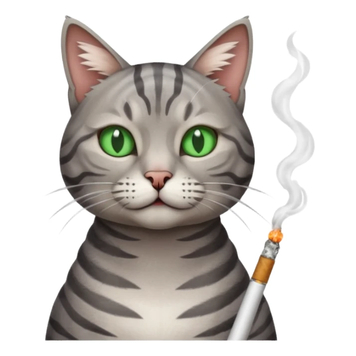 cat smoking weed sticker