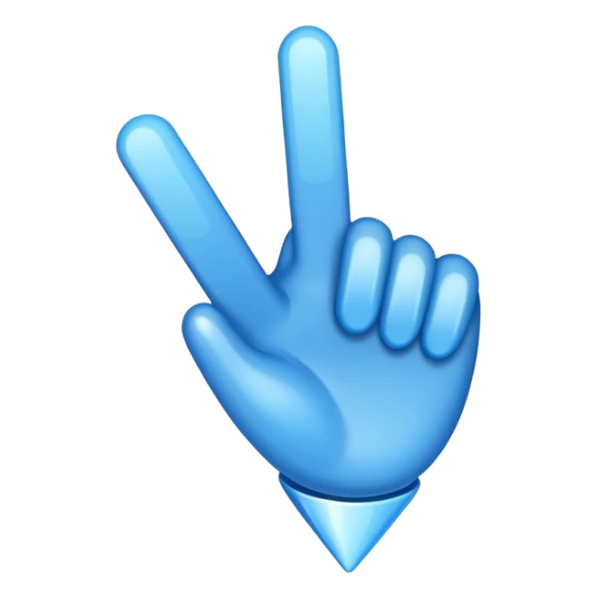 Blue cursor sticker