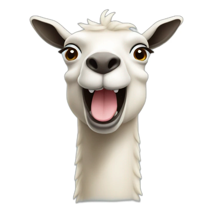 Happy spitting Lama sticker
