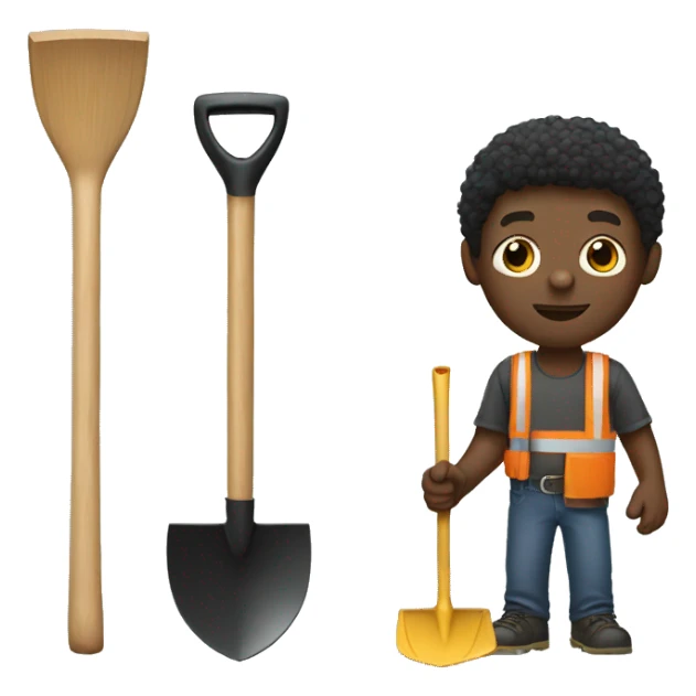 Black man with shovel sticker