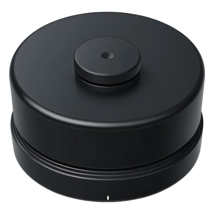 volume knob, straight on view sticker