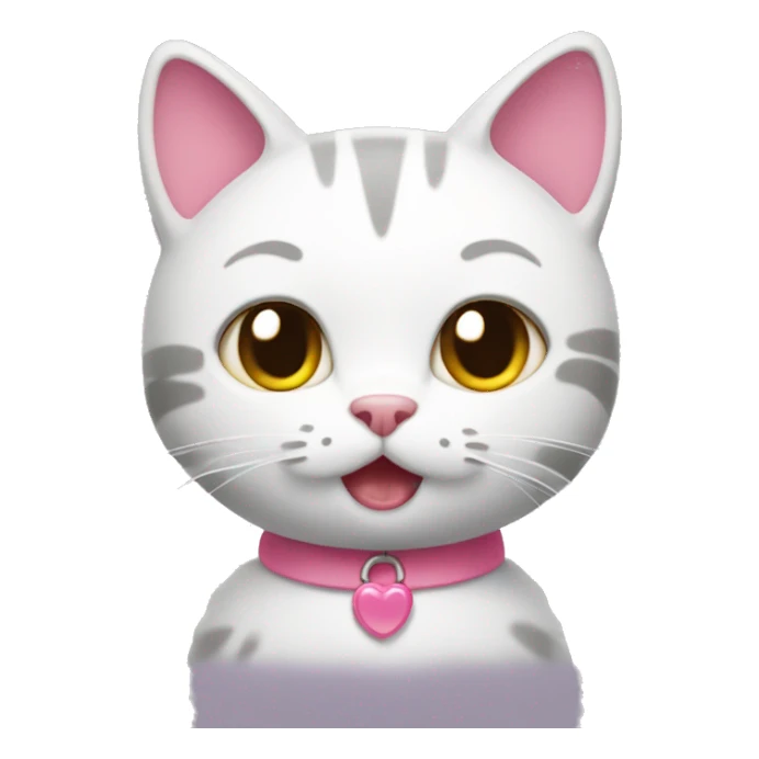 Cat with hello kitty sticker