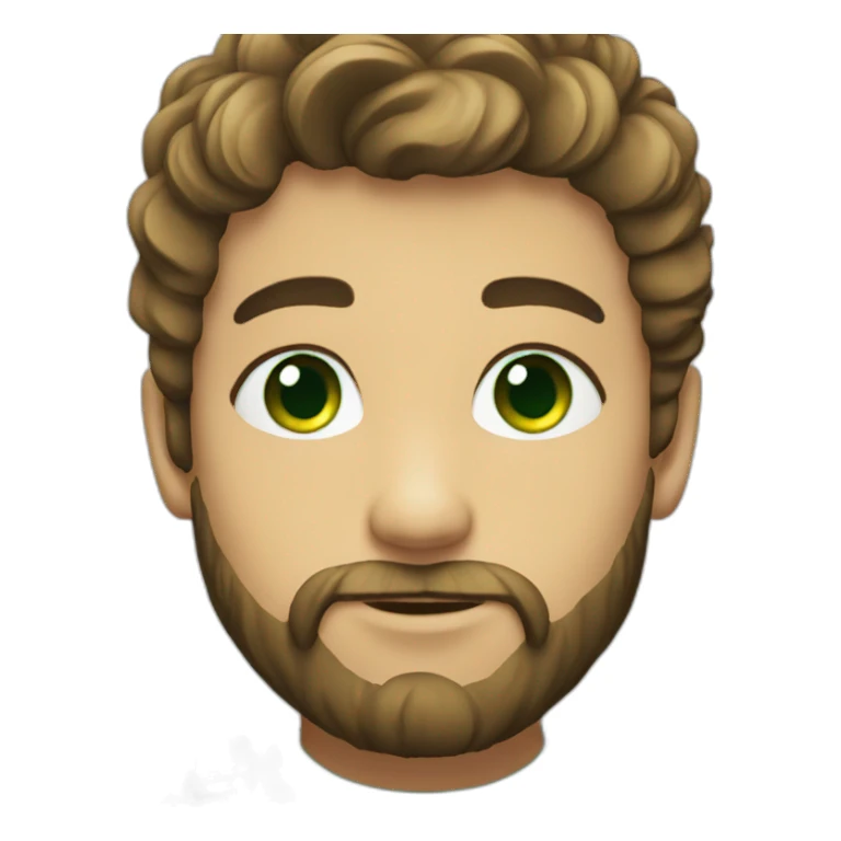 Boy beard green eyes sticker