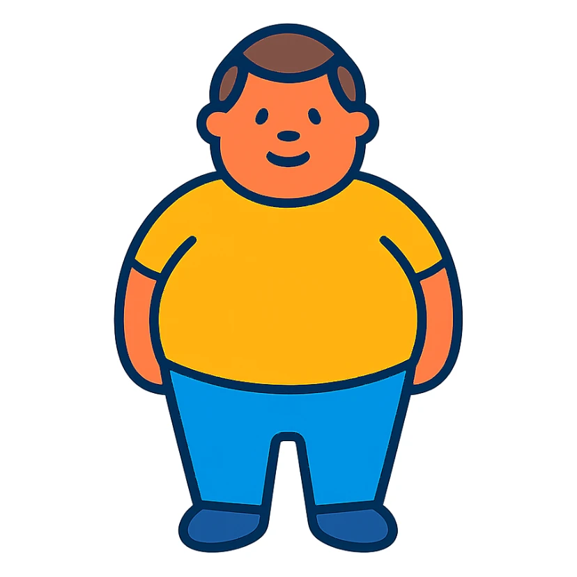 fat guy sticker