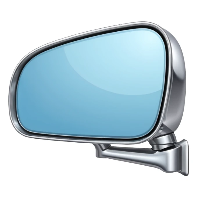 modern vehicle side mirror with reflective glass sticker