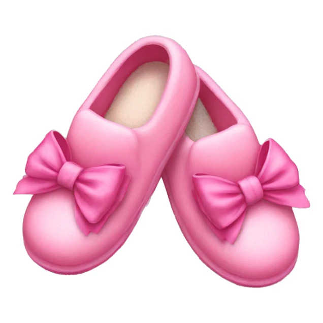 Pink slippers with bows sticker