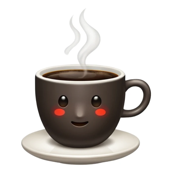 
cup with black coffee sticker