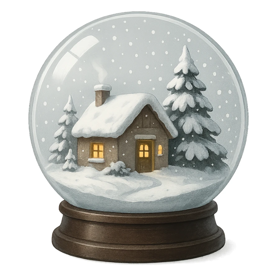 winter globe remove background sticker