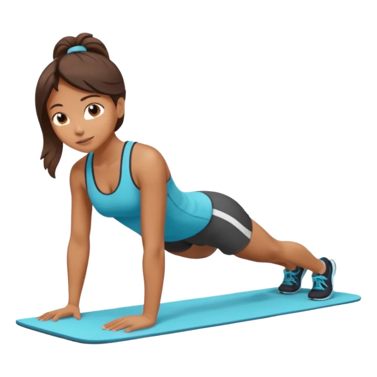 girl doing plank sticker