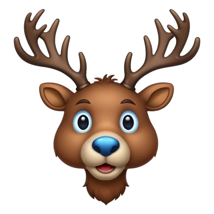 Blue nosed reindeer sticker
