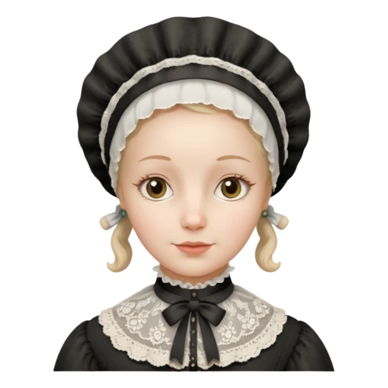 white townslady 18th century sticker