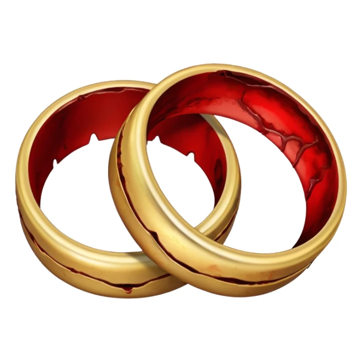 2 bloody wedding rings sticker
