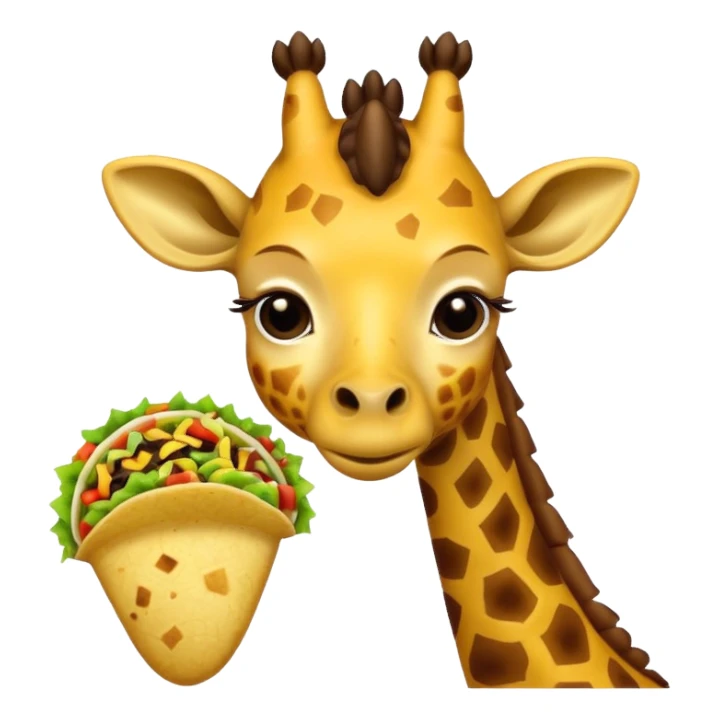 taco eating giraffe sticker