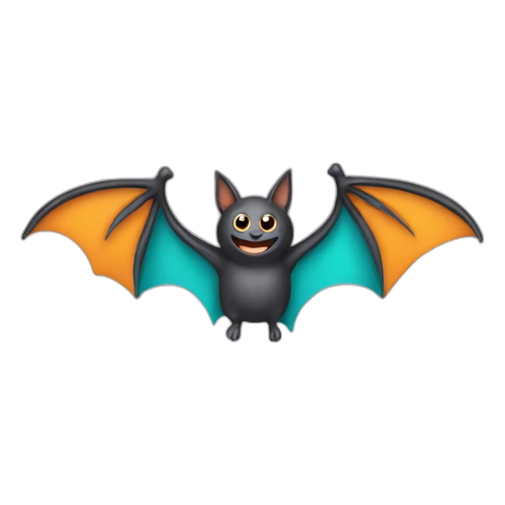 Bat con colores de valencia sticker
