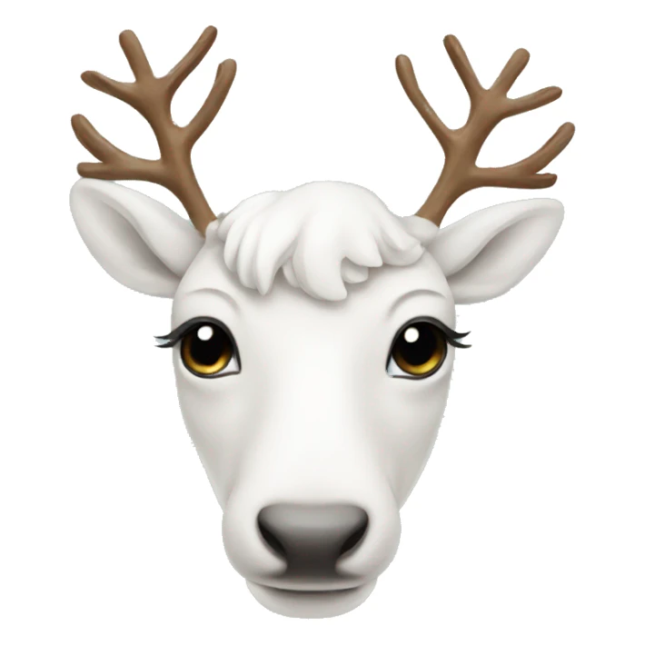 white-reindeer with bow sticker