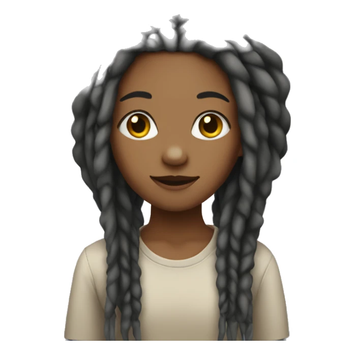 girl with dreadlocks sticker