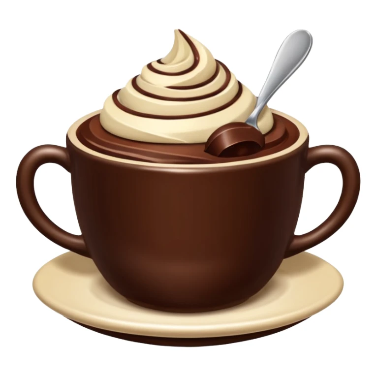 chocolate desert in cup sticker