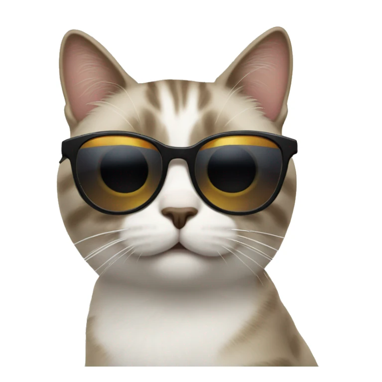Cat with sunglasses sticker
