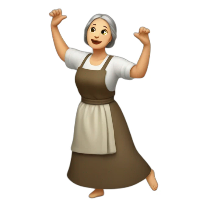 slavic mom dancing for food sticker