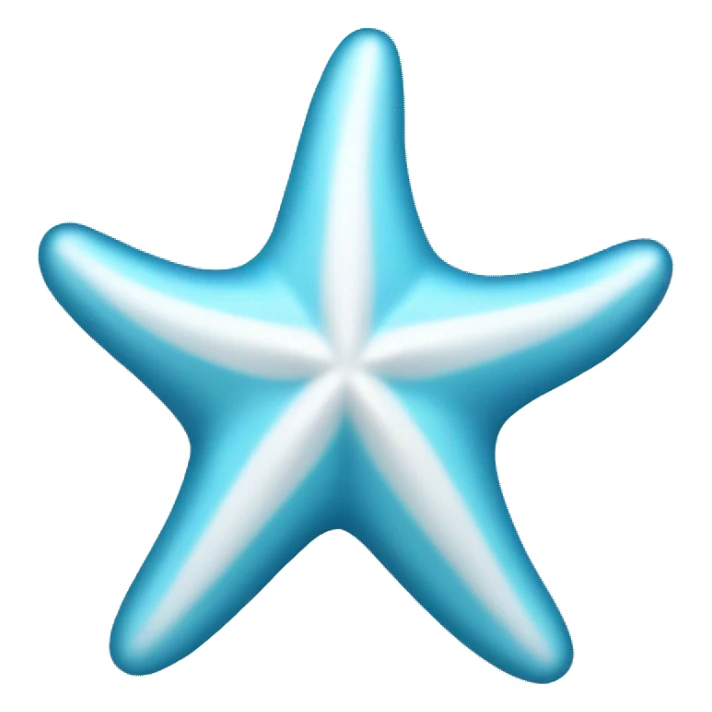 Light blue and white striped starfish  sticker