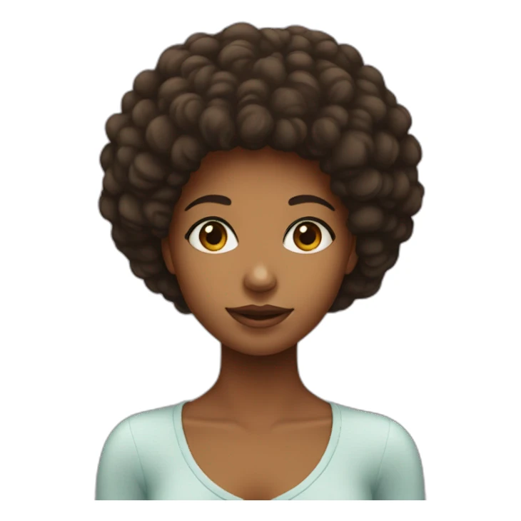 Fille avec un afro sticker