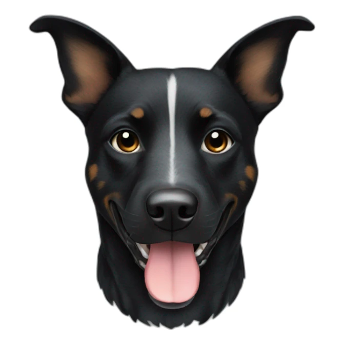 all black cattle dog sticker