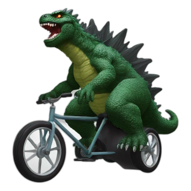 godzilla-ridying-tricycle sticker