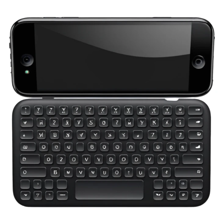 teclado, vista frontal, estilo emoji de iPhone sticker
