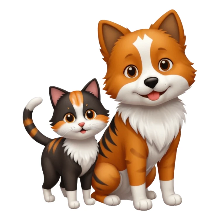 perro y gato sticker