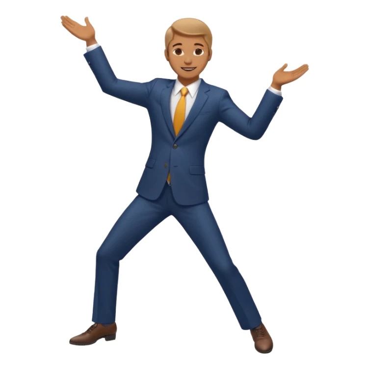 Man doing the metro man dance sticker