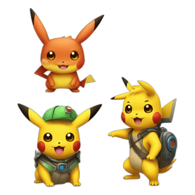 Pikachu et dracofeu sticker