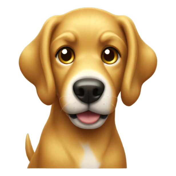 golden curl tail dog sticker