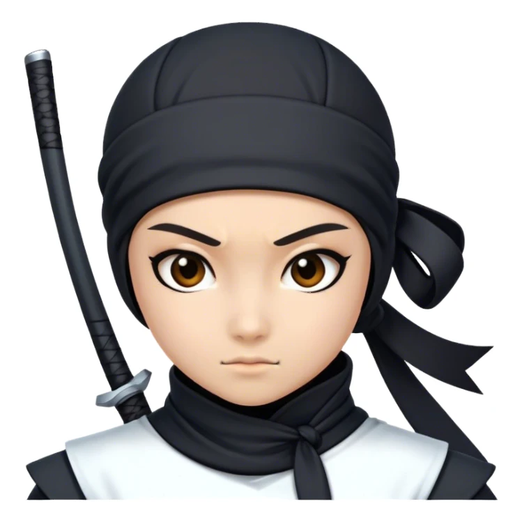 Chica ninja con moño sticker