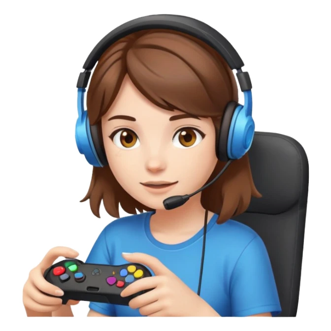 Gamer bear girl sticker