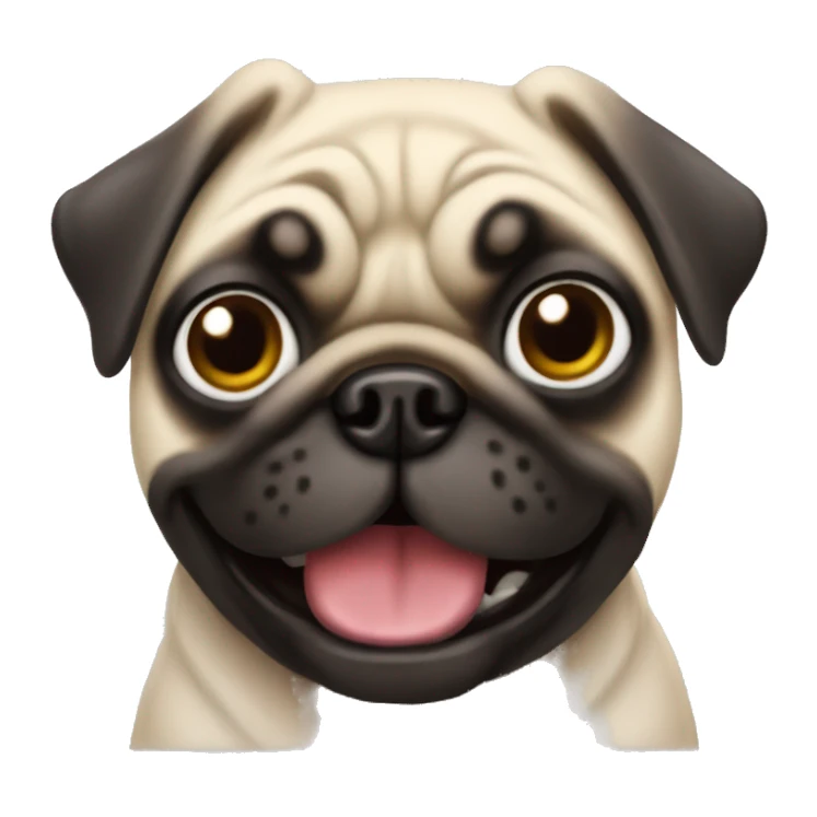 Funny pug sticker