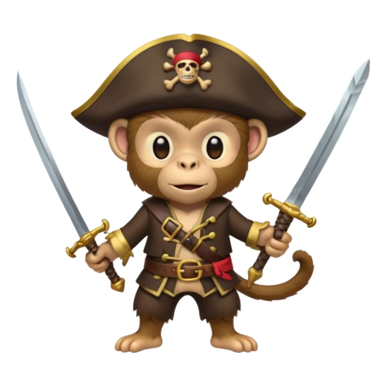 pirate monkey sticker