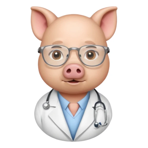 doctor pig sticker