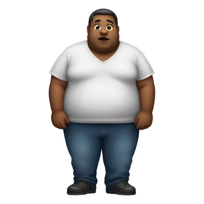 fat huge fat person sticker