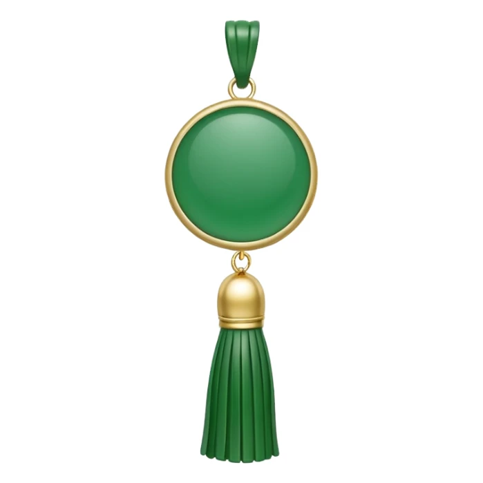 green jade ade tassel pendant sticker