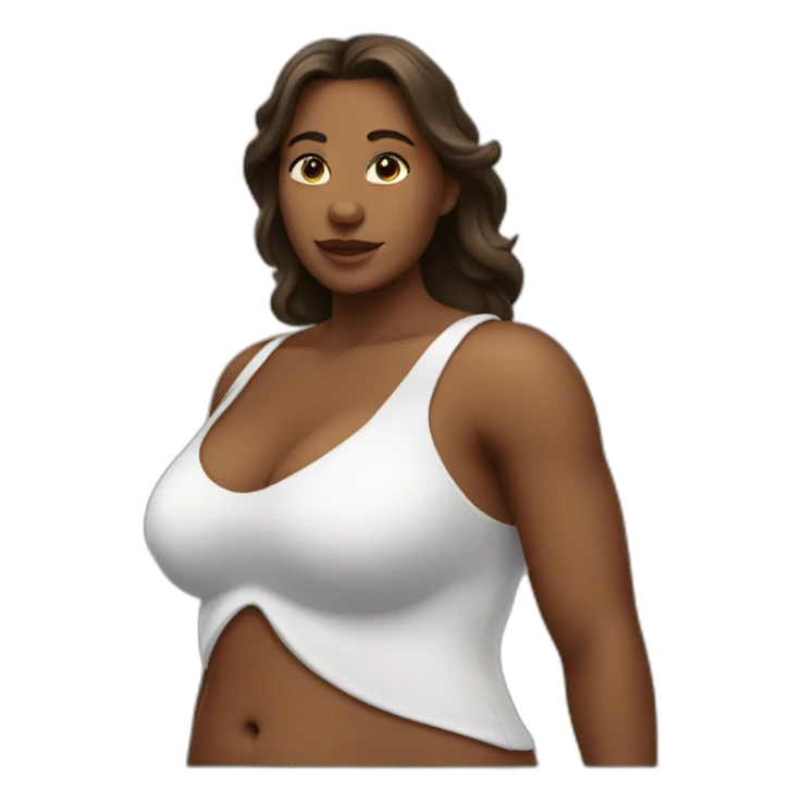 extra big female torso sticker