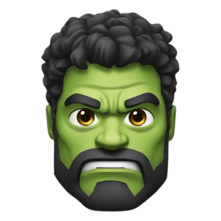hulk with black beard sticker