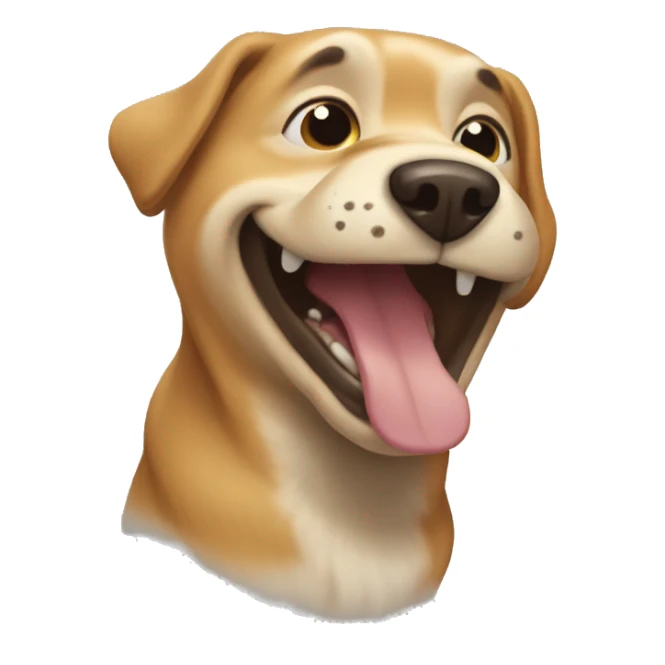 Dog laughibg sticker