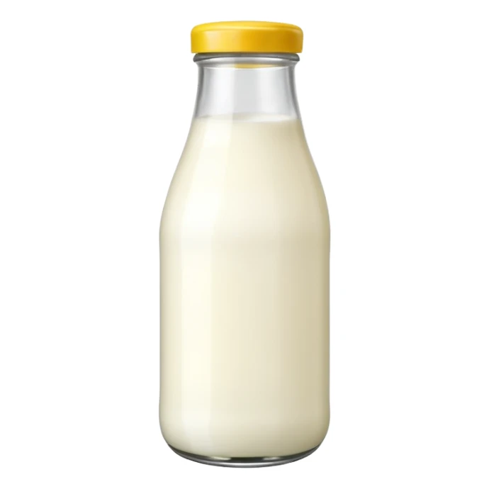 baby Milk bottle with yellow cap  sticker