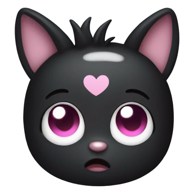 Kuromi with heart eyes sticker