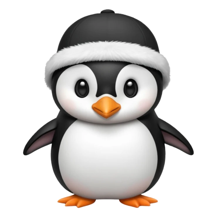 Un pingüino con gorra sticker