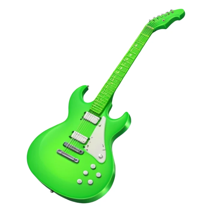 Neon green guitar sticker