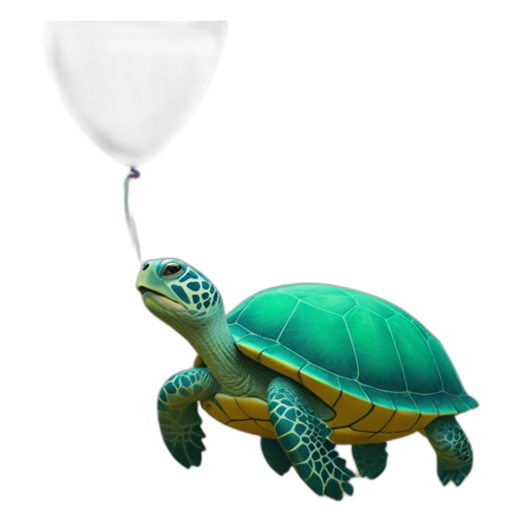 Ballon sur tortue sticker
