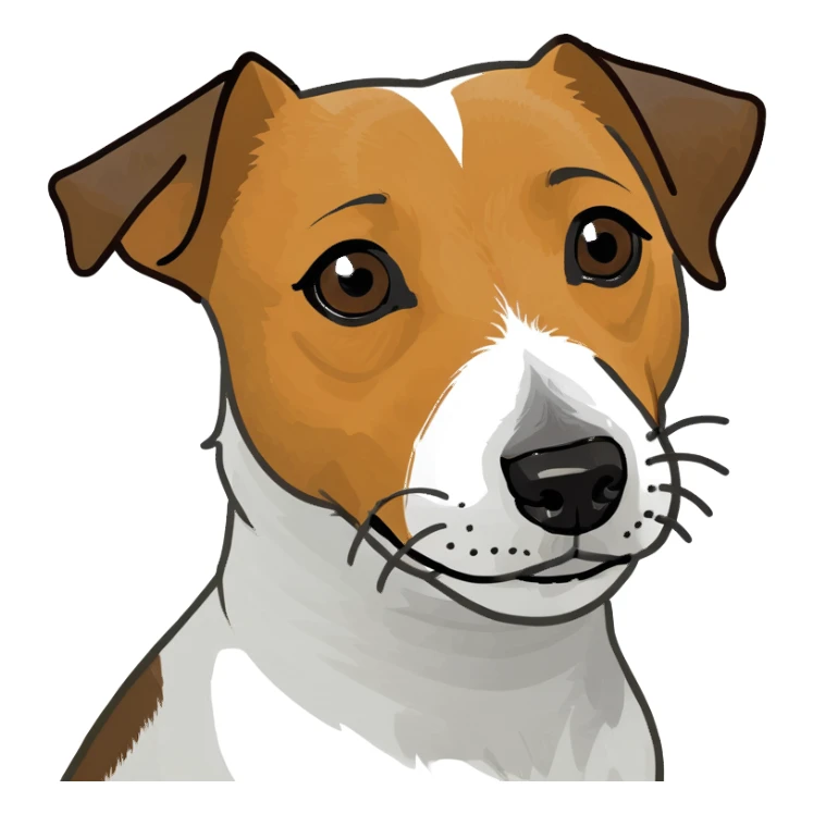Jack Russel terrier hairy  sticker